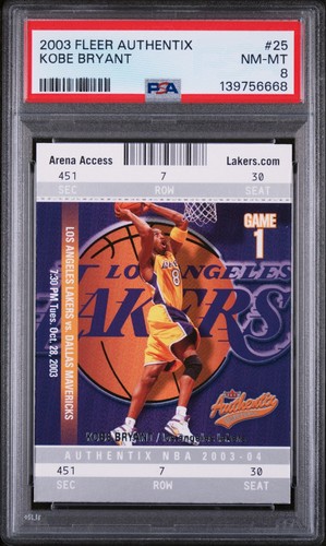 2003 fleer authentix - #25, kobe