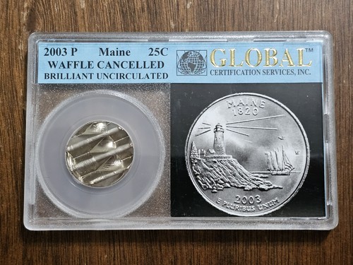 2003 maine 25c - maine, errore