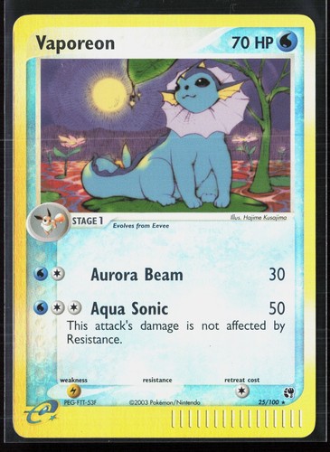 Vaporeon 100 ex tempesta - vaporeon, 25/100