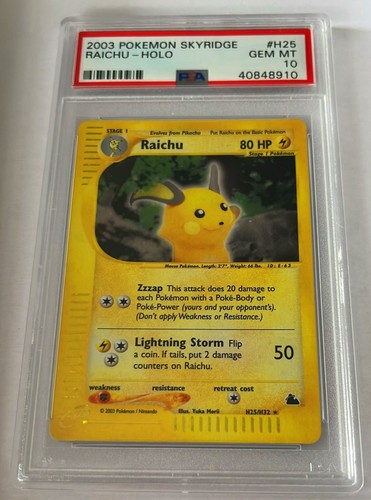 Psa raichu holo pokemon - 10,